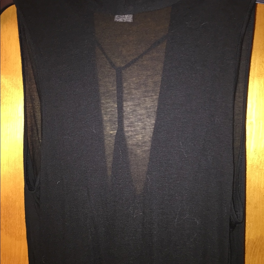 helmut Lang jersey knit black asymmetrical dress - Picture 7 of 8
